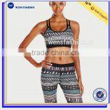 Wholesale New Fashion Women Yoga Suit Pants Sports Bra Sportswear Set thumbnail-1