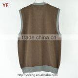 Latest V Neck Mens Sleeveless Cardigan Sweater Design thumbnail-2