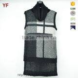 Fashion Short Front Back Long Sleeveless Winter Sweater Dress For Women thumbnail-1