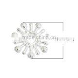 Wholesale Silver Plated Zinc Based Alloy Christmas Snowflake Metal Spacer Beads thumbnail-2