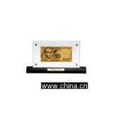 Ukraine 500 Gold Banknote Wooden Base thumbnail-1