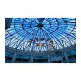 Colored Flat / Curved Tempered Glass For Skylight Decorative CE