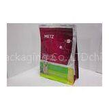 Unique Food Packaging Flat Bottom Pouch for Cocoa , Cookies , Powder Mixes