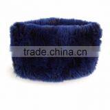 YR169A Top Quality Real Rex Rabbit Fur Elastic Headband Snood Two Way Soft Touch Rabbit Fur Headband/Collar thumbnail-2