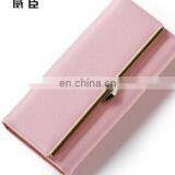 2017 Candy Color Classic Cute Women's Wallet Button Leather Faux Clutch Lady Purse Long Handbag High Quality Card Holder thumbnail-5