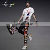 2015 New White Top and Long Pants Hot Sell Two Piece Set thumbnail-1