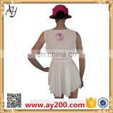 2016 Short Sleeve Design Floral Printed Style Chiffon Long Shirt White Colors Shirts for Womem thumbnail-4