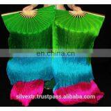 BELLYDANCE SILK DANCE FANS WITH 1,5 METER LONG SILK FABRIC