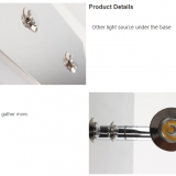 Chrome Indoor Bedside Led Wall Reading Lamps for Hotel/home With Double Light Wall Mounted Light thumbnail-4