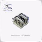 USB 2.0 Header Double Stack Connector, Right Angle Pac Mount Usb Connector