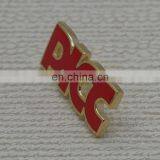 Plate Gold Metal Hard Enamel Company Name Badge, PICC Letter Lapel Pin thumbnail-3