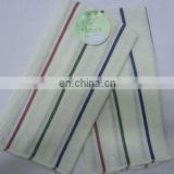 white kitchen towel with simple thin stripe in different colours