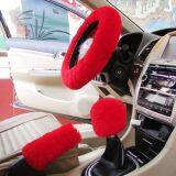 Genuine Sheepskin Short Fur Car Steering Wheel Cover thumbnail-1