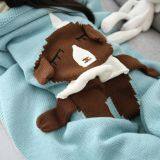 100% Organic Cotton Knitted Baby Blanket Super Soft Blanket Baby Fine Sleeping Partner Customized Baby Blanket thumbnail-3