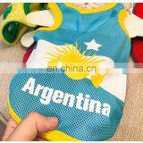 Maeli Pet костюм для спорта для собак и кошек, поло-рубашка чемпионата мира, вентилируемый мезш-жилет, одежда, Аргентина, Бразилия thumbnail-3