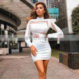 LAITE D2176 2020 Autumn&winter Hot Sales Fashion Contrast Color Long Sleeve Bodycon Dress Women Casual Dress thumbnail-4