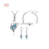 Fashion Diamond Jewelry Set Necklace + Bracelet + Erring Jewelry Set Ladies Women Crystal 3 Piece Costume Jewelry thumbnail-3