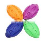 Pet Squeaky Toys Rubber Rugby Ball Interactive and Training Chew Toys Fetch Toy Ball for Dogs thumbnail-2
