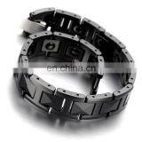 Black Mens Jewelry Ceramic Tungsten Hematite Bracelet Magnetic Benefits thumbnail-2