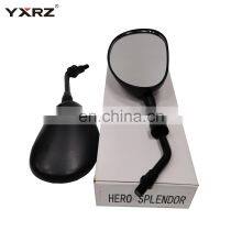 Universal 22mm Handlebar Flat Convex Glass Right Left Side Fitment HERO SPLENDOR Wide Angle Rearview Motorcycle Mirror thumbnail-2