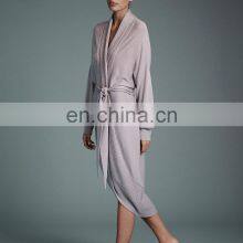 Lady Fashion Cashmere Knitted Robe Wholesale Women's Robe thumbnail-4