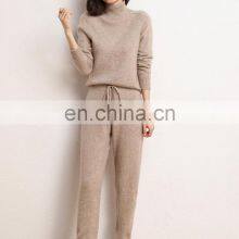 Women Casual Plain Knit Cashmere Jogger Pants With Drawstring thumbnail-3