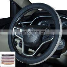 Fashionable Ladies Interior Decoration Supplies Bling Diamond Universal Car Steering Wheel Cover thumbnail-2