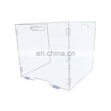 Clear Desk Dividers Tri-folding Acrylic Sneeze Guard for School Student Office