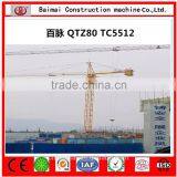 55m Jib Length 6T Tower Crane QTZ80 Serialsself Erecting Tower Crane thumbnail-1