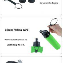 Factory Customized Foldable Silicone Water Bottle thumbnail-3