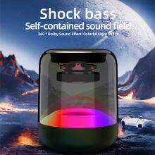 Portable Mini Wireless Bluetooth Speaker USB Stereo Sound Music Box Transparent RGB Bluetooth Speaker thumbnail-6