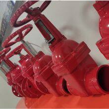 ANSI Awwa gerillte Gusseisen-Schieberventil mit nicht-steigender Spindel und Weichdichtung, Gusseisen-Schieberventil für zivile Rote Luftverteidigung, gerilltes Ende, elastisch thumbnail-5