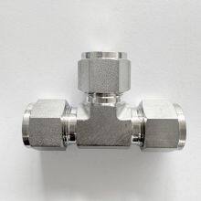 Stainless Steel Instrument Tube Fitting Compression Reducing Union Tee With Double Ferrule thumbnail-4