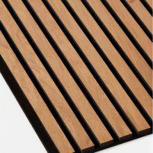 Wholesale Modern Wooden Acoustic Slat Wall Panel With 90% Noise Reduction Fireproof for Living Room Decoration thumbnail-5