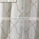 100% Polyester Faux Line Geometric Printed/jacquard/hot Stamping in Silver or Gold Window Curtain Fabric thumbnail-2