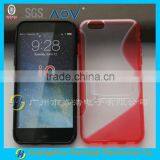 TPU + PC Stand Cellphone Case for Apple for Iphone 6 4.7