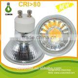 High Lumens Bright 220v 450lm 90lm/w 50 Halogen Replace Cob Led Mr16 5w Spotlight Gu10