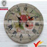 Flower Design French Retro Wedding Decorative Clock