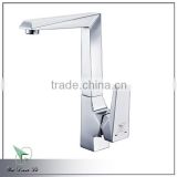 heavy duty high quality single lever chrome brass square kitchen sink faucet W014