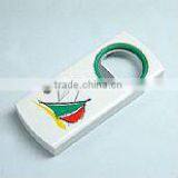 Guitat Shape Plastic Bottle Opener Keychain