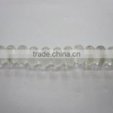 Natural crystal quartz roundel bead mineral gemstone for jewelry making