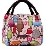 Cute Colorful Nylon Zipper Portable Cosmetic Lunch Picnic Handbag Bag