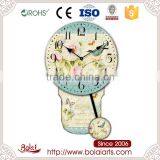 Cost-effective Bird and Full Bloom White Flowers Pattern Wooden Wall Clock thumbnail-1