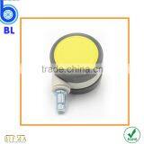 Eco-friendly Swivel 64mm Yellow Grip Ring Stem TPR Appliance Furniture Caster Wheel thumbnail-2