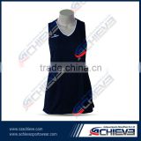 Printing black netball uniforms high quality dress for team