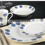 round shape ceramic dinner ware set