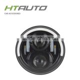 HTAUTO 7" Round 60w High Power Led Headlight with Angel Ring Angel Eyes Lighting For Truck 4x4 Off-Road Vehicle