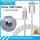 2A Big Current LED Flash Lights Charging Cable for Android Smartphones thumbnail-1