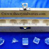 Crystal Quartz 5 Pc Geometry Set With Wooden Box thumbnail-1