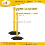 Plastic safety barrier retractable strap stanchion belt post barrier